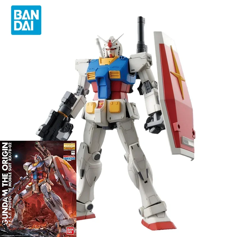 

Bandai Original GUNDAM Anime Model MG 1/100 RX-78-02 GUNDAM THE ORIGIN Action Figure Assembly Model Toys Gifts for Children