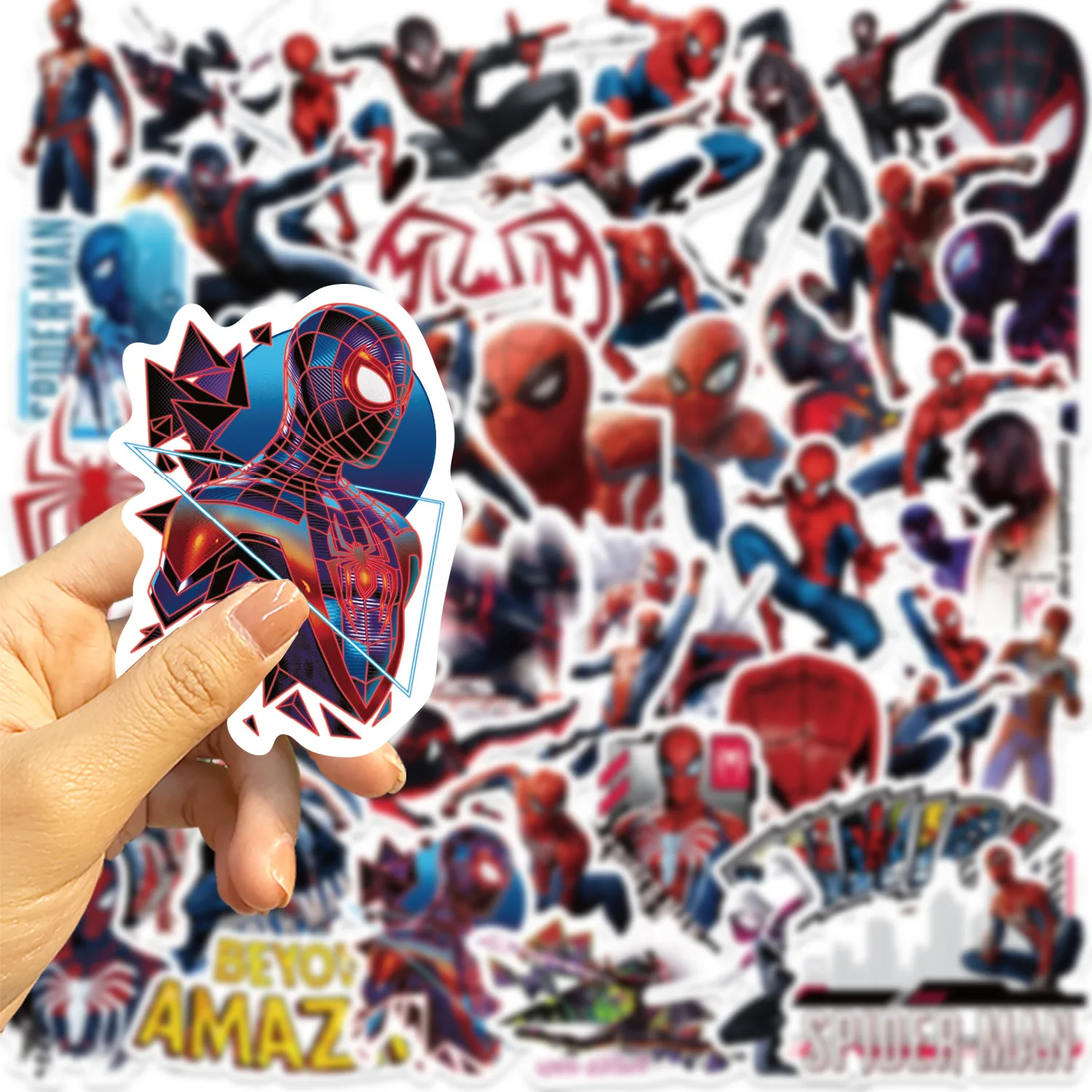 10/30/50pcs Disney Cartoon Spider Man Stickers Cool Kids Toy DIY Skateboard Stationery Notebook Laptop Car Wall Decal Decoration