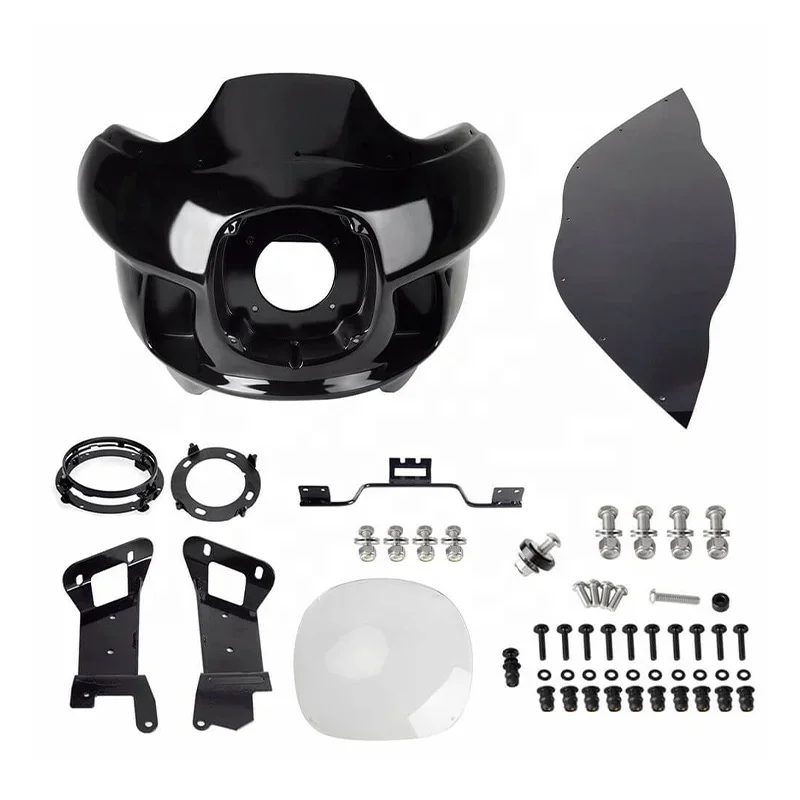 FXRP-Style Motorcycle Upper Fairing Kit and Clubstyle Fiber Glass Lower Fairing for HD Softail Low Rider 6