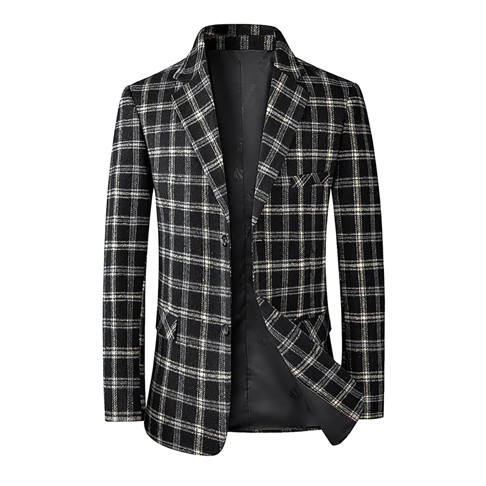 Men's Formal Plaid Blazers 2024 Brand New Slim Fit Casual Checkered Suit Blazer Jackets Single Breasted Blazer Hombre Man Blazer