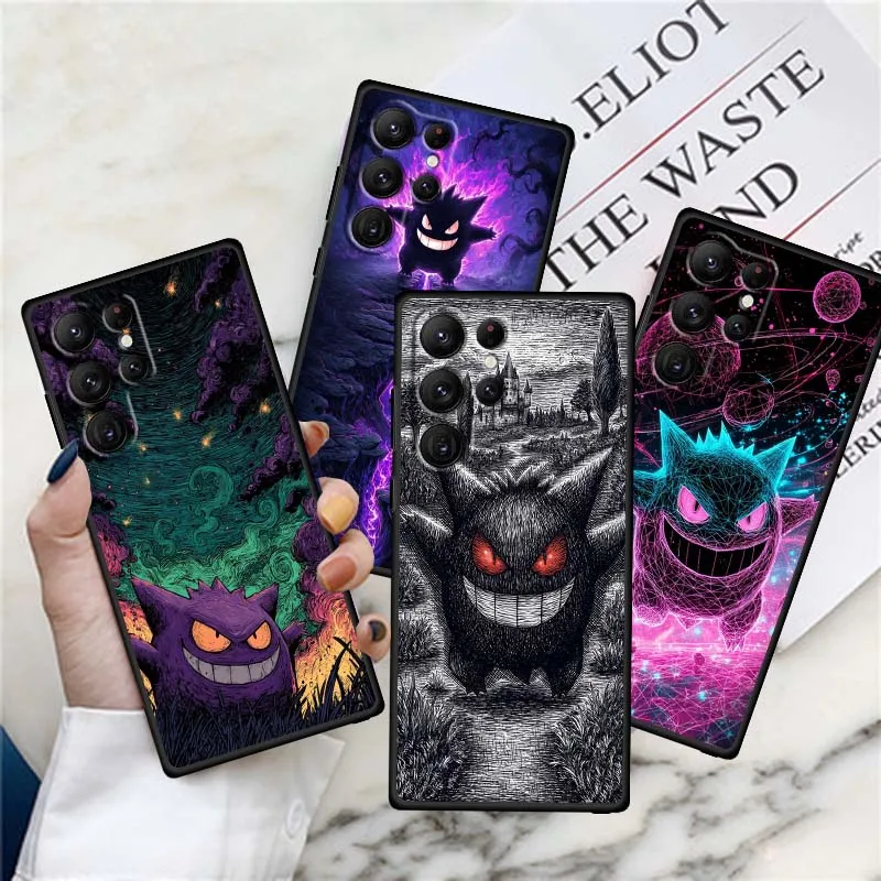 

P-Pokemon Popular Cool Hot Phone Case For Samsung Galaxy S25 S24 S23 S22 S21 S20 S10 Ultra Plus FE 5G Black Soft TPU Cover