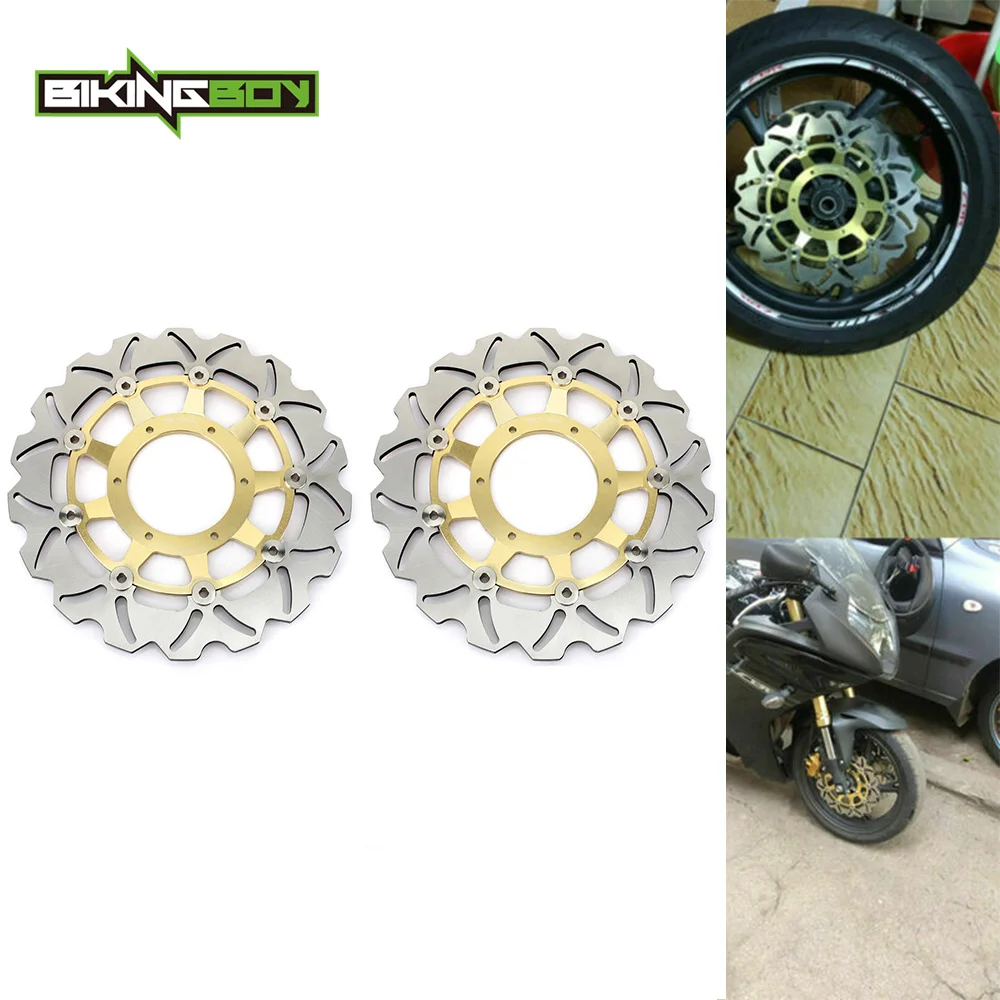 BIKINGBOY For CB900F Hornet 02 03 04 05 06 CBR600F F4 SuperSport 01-07 VTX 1800 F N T 08 09 10 11 Front Brake Discs Disks Rotors