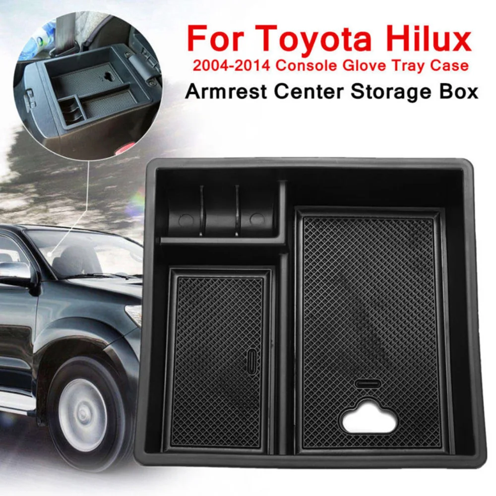 

Tray Armrest Center Storage Box For Toyota Hilux 2004-2014 Interior Accessories Car-styling car Armrest Center Storage Boxes