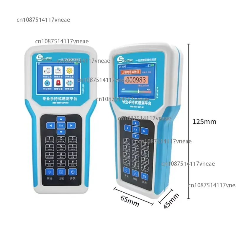 Portable Soil Analyzer Kit NPK EC PH Moisture Temperature Sensor USB 70mm Prober Rizable Support