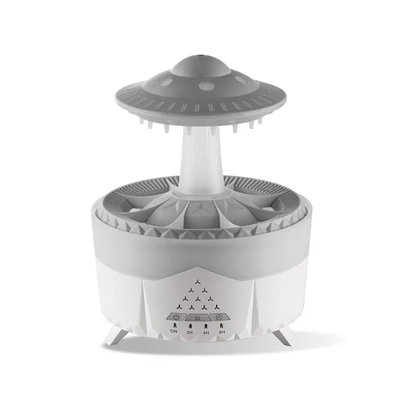 350 ml regenwolk aromatherapiemachine, luchtbevochtiger, mini-afstandsbediening, regendruppel kleur LED-nachtlampje, diffuser voor etherische olie