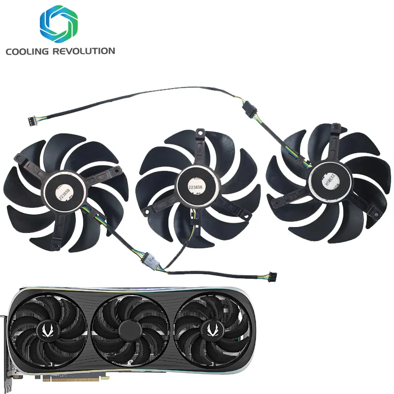 Ventilador de tarjeta gráfica para Gaming ZOTAC GeForce RTX 4070 Ti 4080 4090 AMP Extreme, DC12V, 0.5A, 4 pines, nuevo y Original