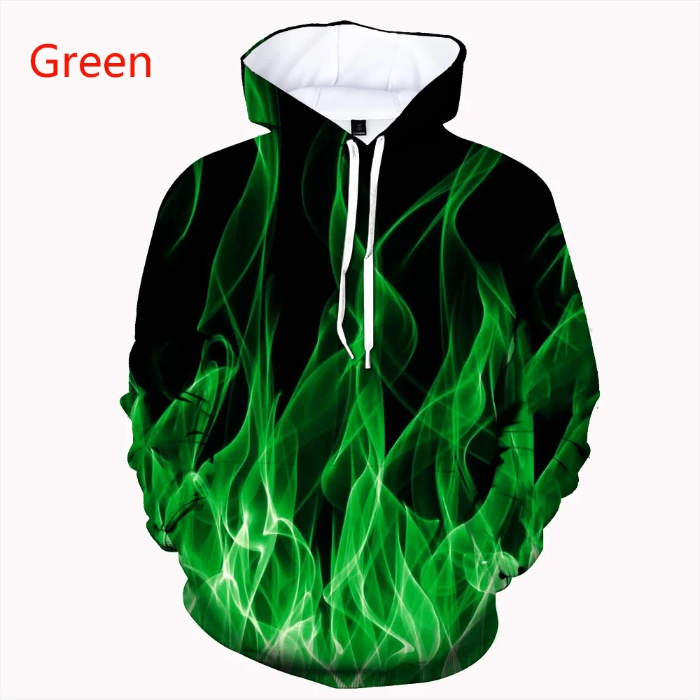 

Cool 3d Print Fire Flame Hoodies Casual Funny Long Sleeves Fashion Pullover Hoodies XS-5XL