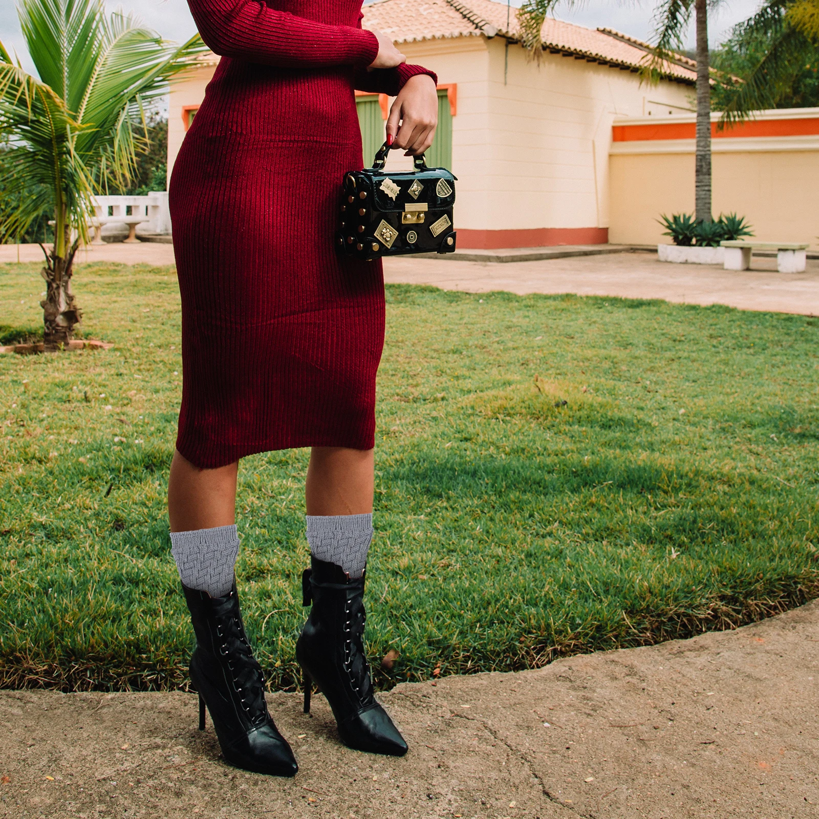 

1Pair Knitting Knee Sleeve Non Slip Warmth Retaining Fitness Support High End Lightweight Protective Legwear for Injury