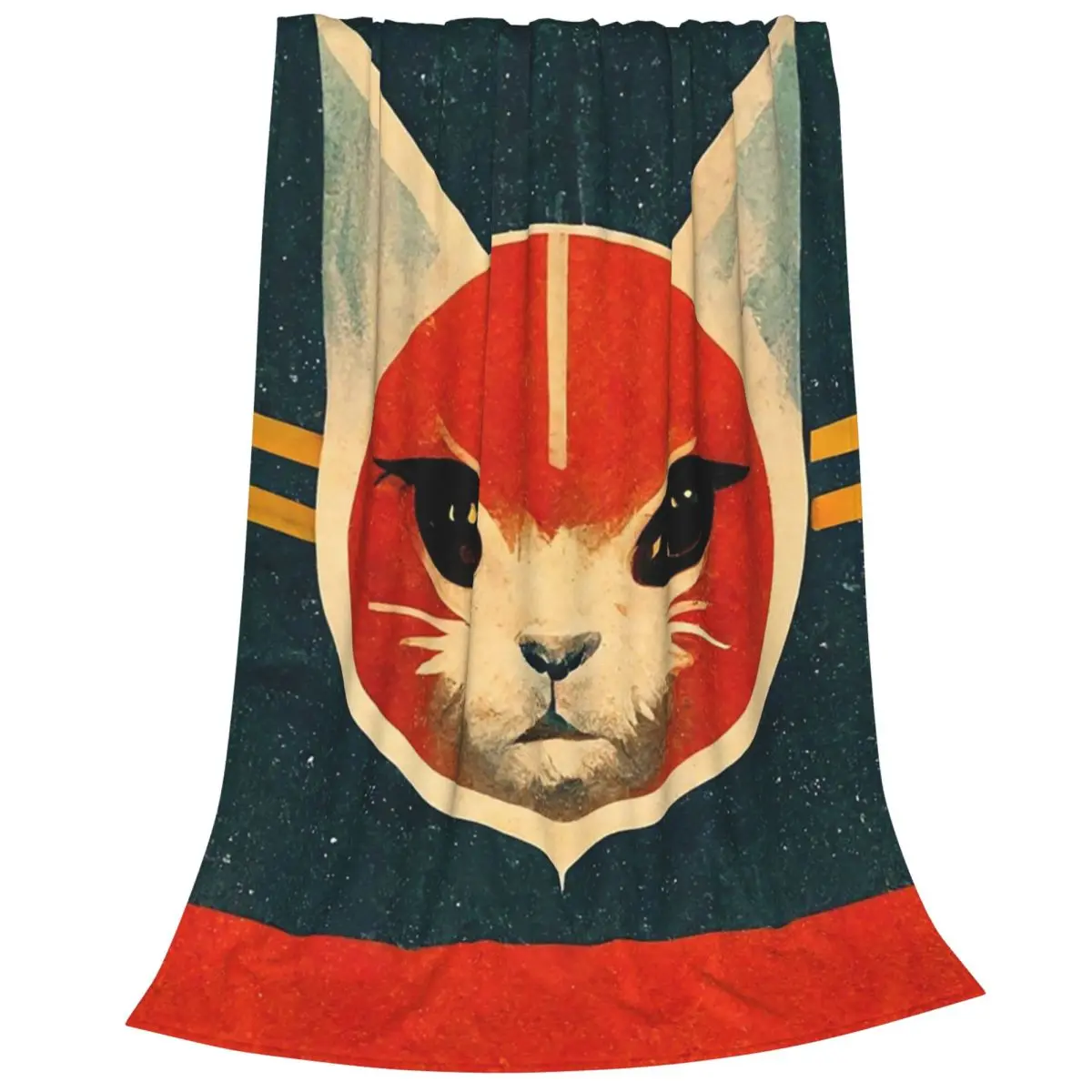 Red Dwarf Atomic Alien Cat Overlord In Soviet Space Program Propaganda Blanket Fleece Sofa Throw Blankets Throws Bedspread Quilt