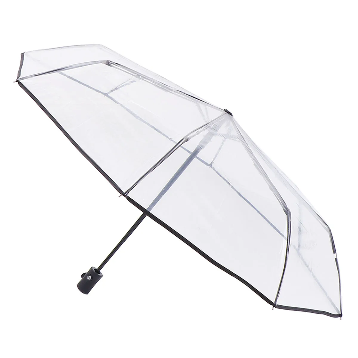 

1pc Clear Automatic For Rainy Day Travel Outdoor Waterproof Clear Folding Rainy Day Umbrella Compact Umbrella