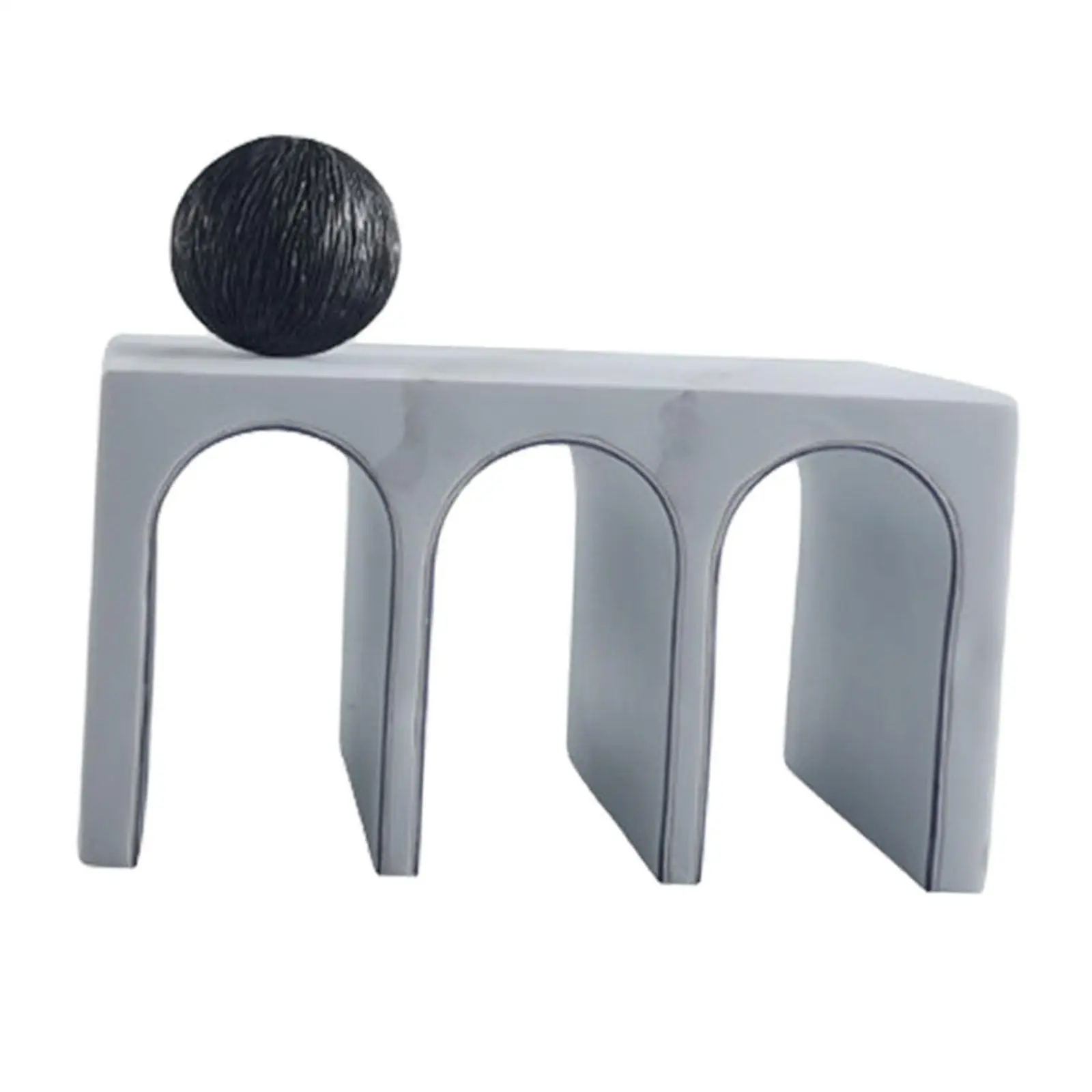 Geometric Figurine Accent Arch Resin Statue Abstract Sculpture Archway Ornament for Club Diner Entrance Bedroom Housewarming