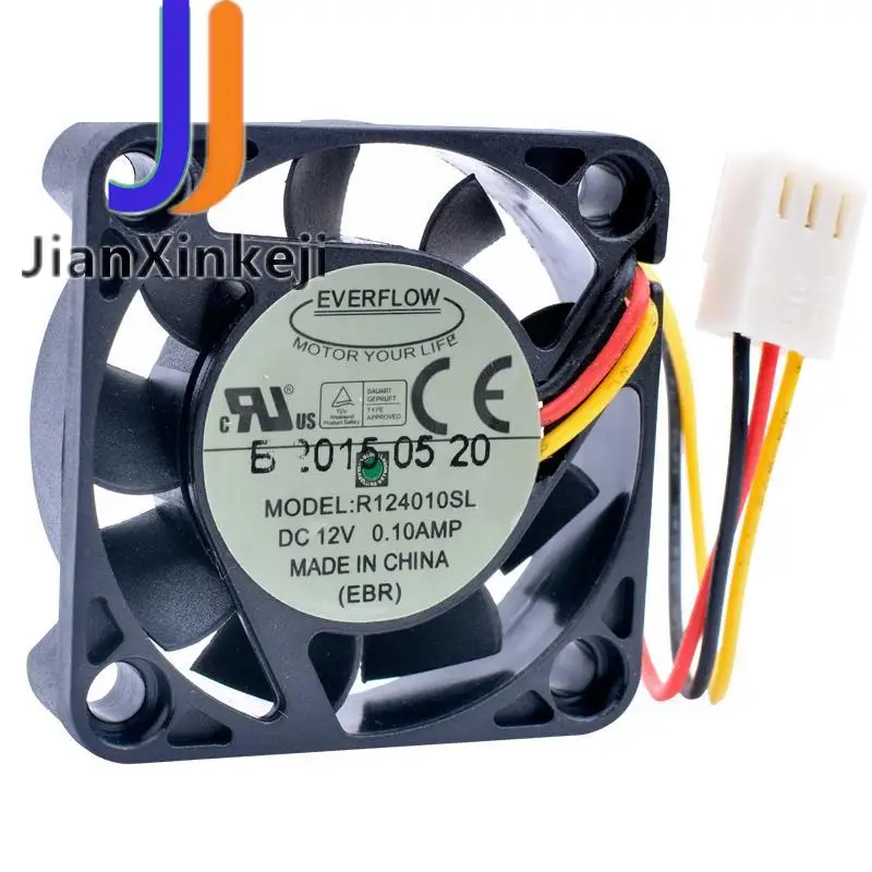 

R124010SL EVERFLOW 4cm 4010 40x40x10mm 40mm fan 12V 0.10A 3 line speed detection mute CPU cooling fan