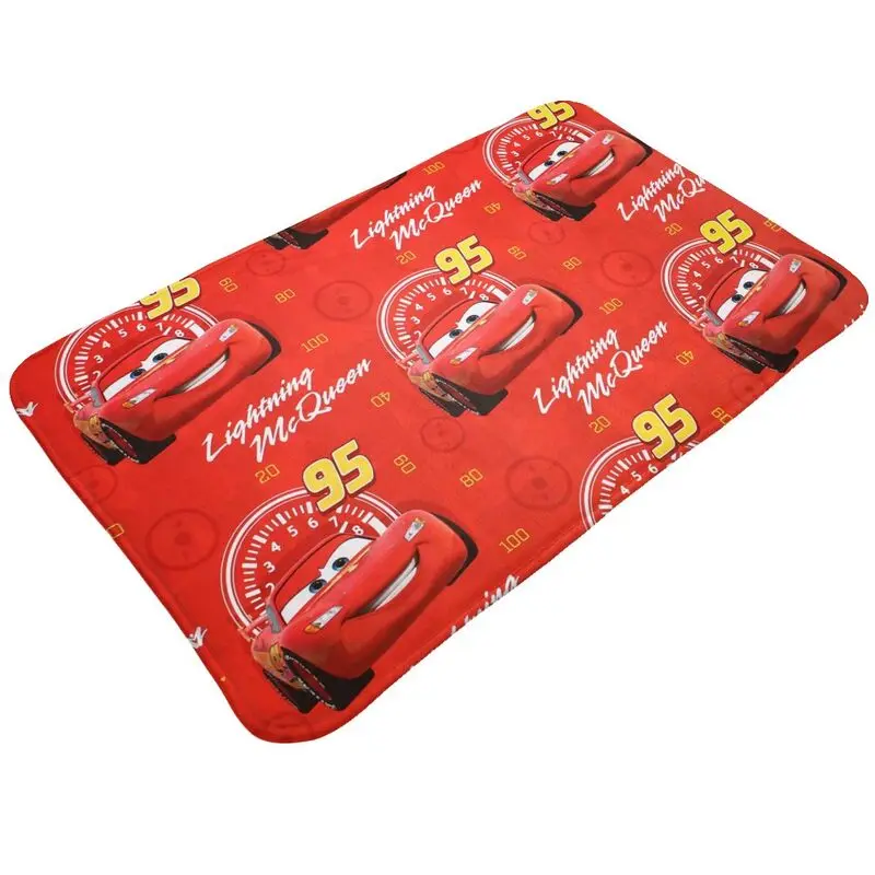 Custom Lightning Mcqueen Cars Front Door Mat Anti-Slip Outdoor Quick Dry Doormat Kitchen Bedroom Entrance Rug Carpet