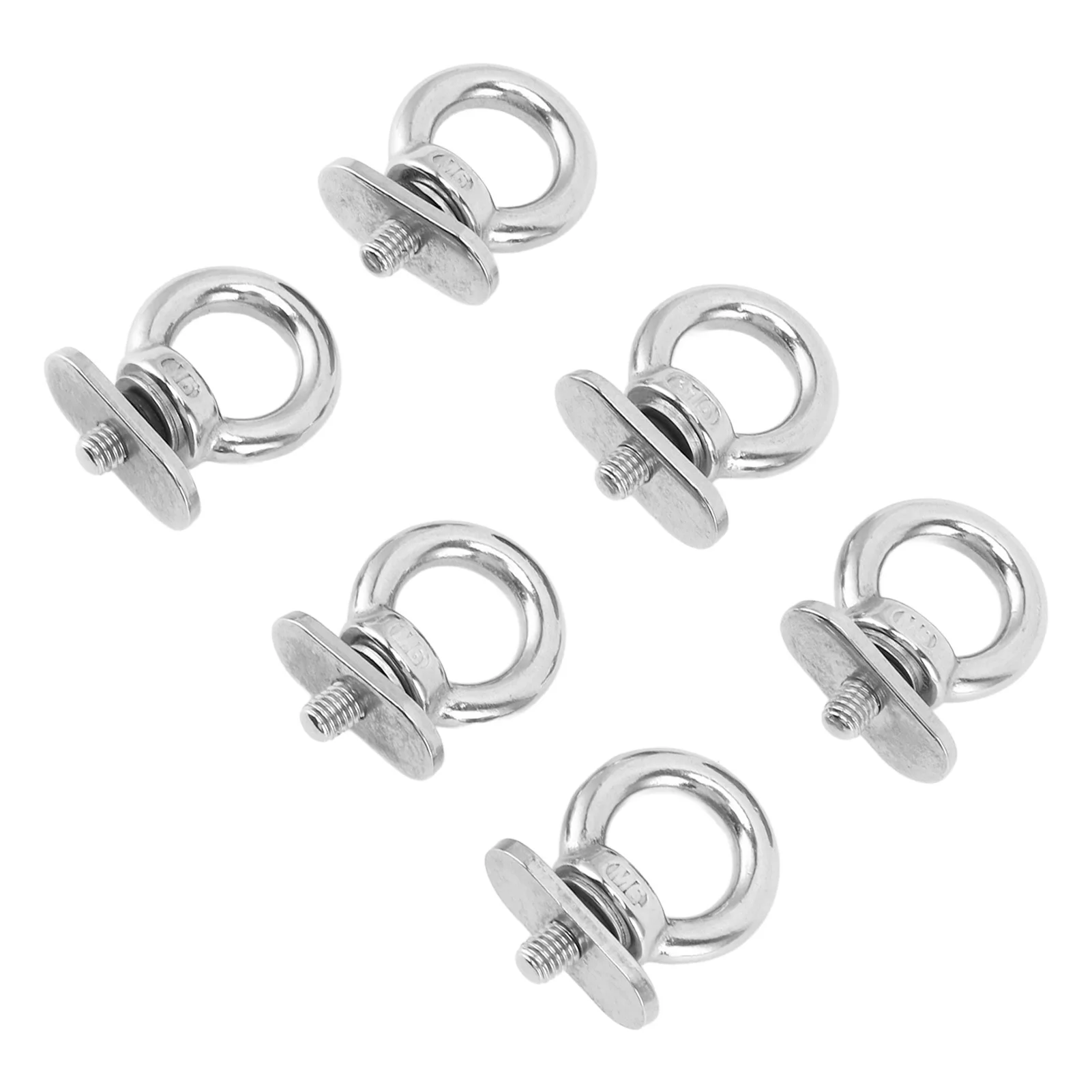 Track Mount Eyelets 6Pcs Stainless Steel Eye Bolt for Yacht Boat Kayak Fishing Boat Rail Adapter Anchoring Kit OEM Part