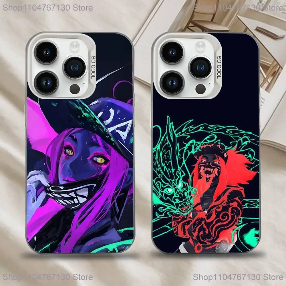 

Leagues Of Legend KDA A-Akali Phone Case For iPhone 16,15,14,13,12,11,Mini,Pro,SE,MAX White Matte Shockproof Cover