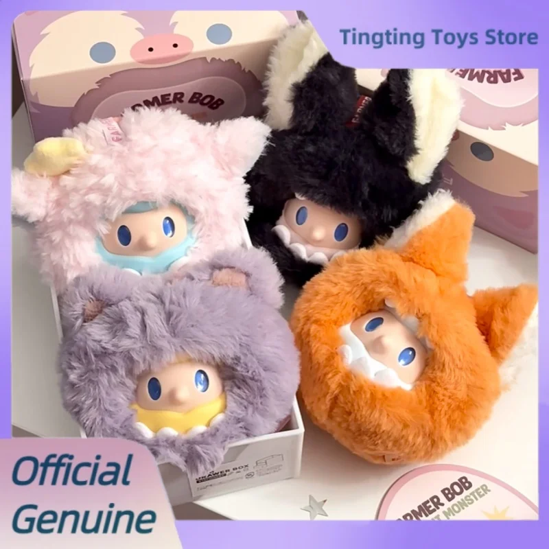 Echte Farmer Bob Mini-Night Monster Series Blind Box Vinyl Pluche Tas Hanger Bob Mystery Box Trendy Speelgoed Verjaardagscadeau