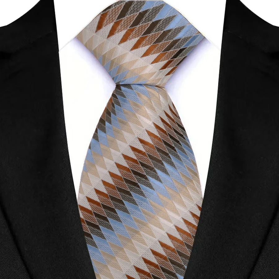 New Design Wedding Men Tie 8CM Paisley Plaid Stripes Neckties Men Daily Wear Business Groom Collar Accessories Gift