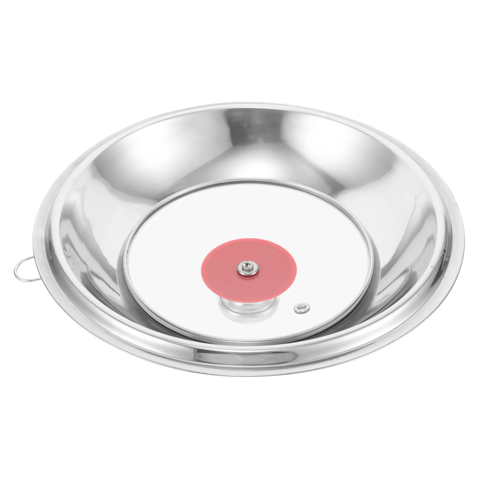 

Hanging Stainless Steel Pot Lid Transparent Glass Cover Universal Fit for Frying Pans Woks Hot Pots Easy Clean Heat Resistant