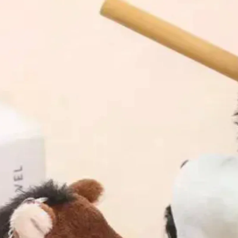 1개 만화 포니 펜던트 봉제 동물 인형 말 플러시 장난감 열쇠고리 배낭 장식품 걸이 장식