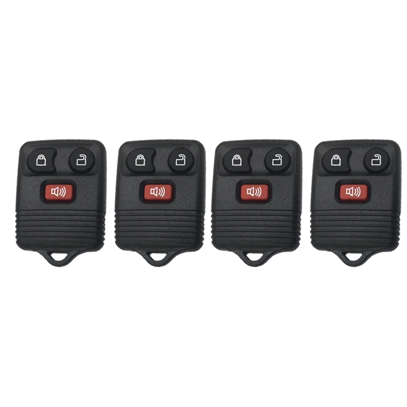 4Pcs 3 Keys Remote Car Key Fob Fit For Ford F150 1999 2000 2001 2002 2003 2004 2005 2006 2007