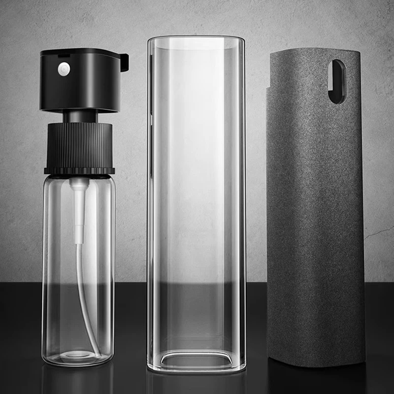 2 in 1 Microfiber Screen Cleaner Spray Bottle Mobile Phone Tablet Computer Microfiber Cloth Cleaning Wipes for Mirror & Screen