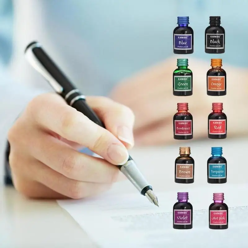 20/30/70ml Pen Supplement Ink Stationery Calligraphy Writing School Color Tool Ink Supply Office Dip Pen Universal Pen Tool