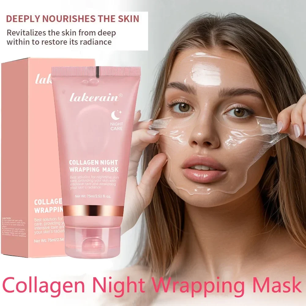 Mascarilla envolvente de colágeno nocturno, mascarilla Facial coreana brillante hidratante para rejuvenecimiento, mascarilla Facial elástica para la piel, cuidado de belleza para la piel