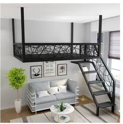 

Hammock loft loft bed bed bed under empty iron hanging bed duplex second floor bed small unit loft bed