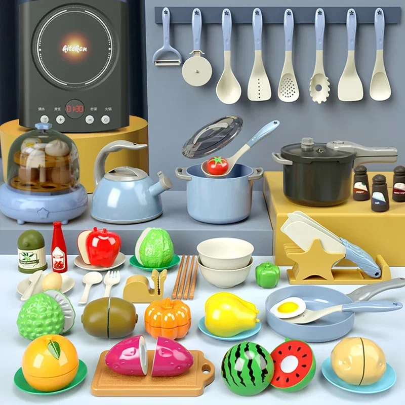 Gioco per bambini simulazione casa giocattolo da cucina Set ragazzi ragazze utensili da cucina bambino taglio frutta giocattoli gioco di ruolo