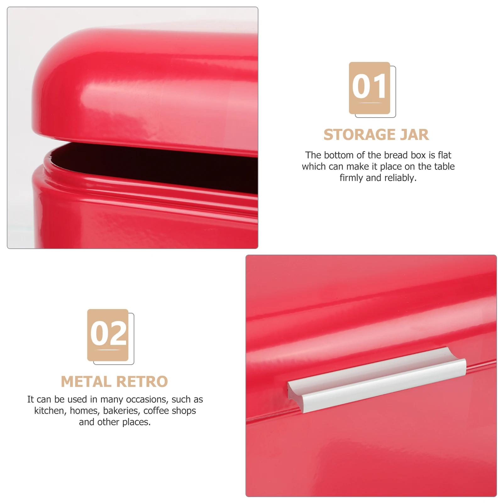 

Airtight Iron Bread Box Metal Storage Container Retro Kitchen Breadbox For Home Bakery Coffee Shop Strong Moisture