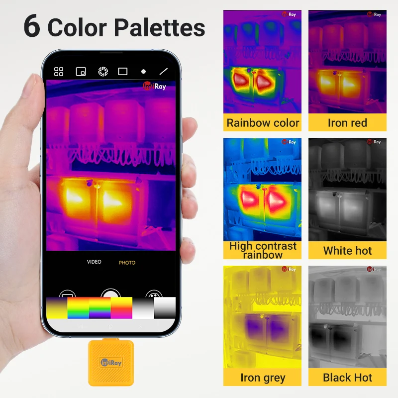 InfiRay kamera termowizyjna dla inteligentnego telefonu T2S Plus P2 Android typ C PCB podłoga kontrola ciepła kamera termowizyjna na podczerwień