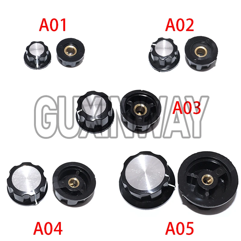 2PCS MF-A01 MF-A02 MF-A03 MF-A04 MF-A05 Potentiometer Knob WH118/WX050 Rotary Switch Electronic 6mm