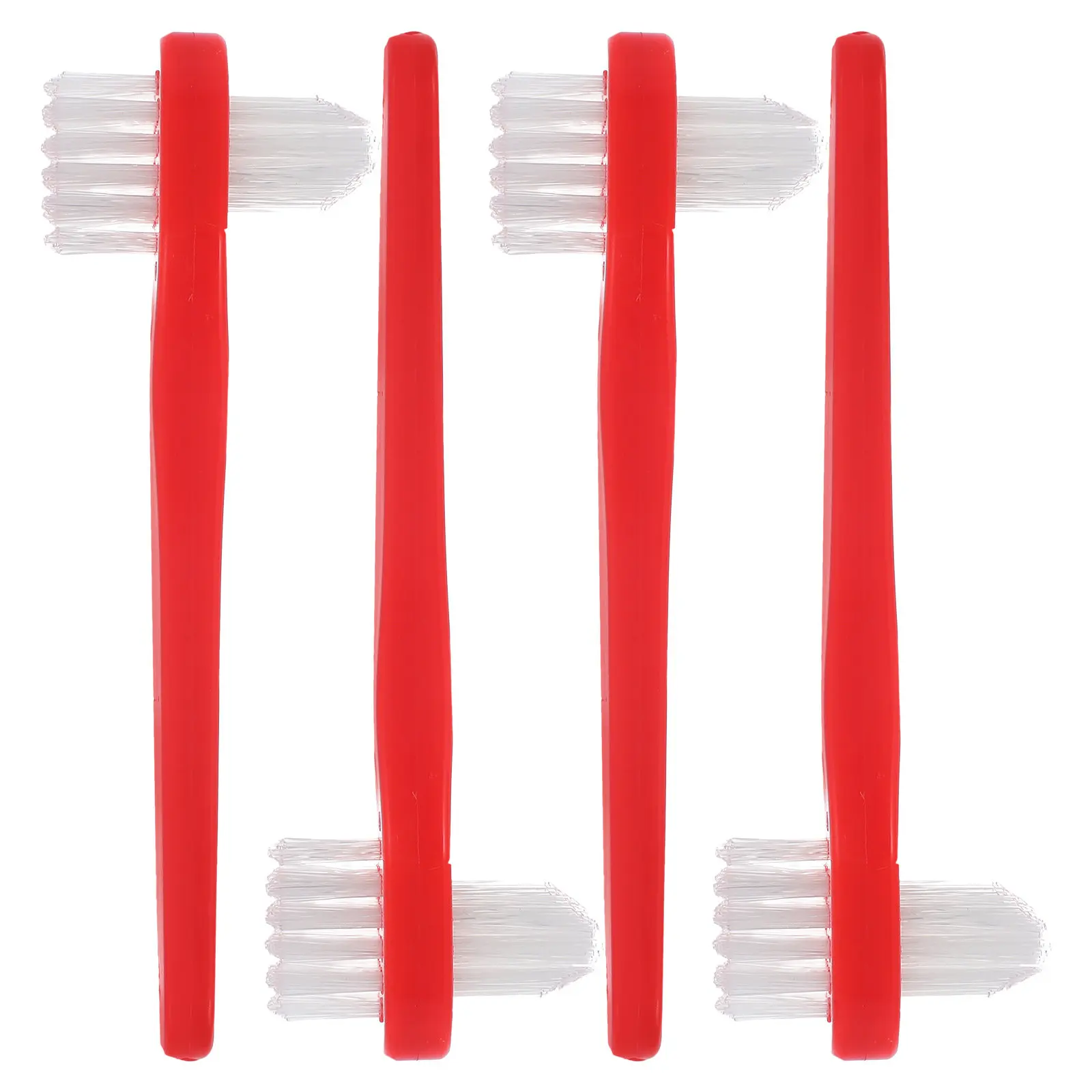 

Набор из 4 портативных щеток для зубных протезов: компактный дизайн, удобная ручка, идеально для путешествий, для чистки зубных протезов