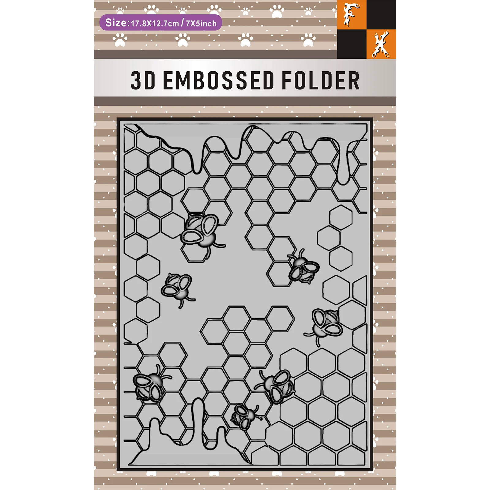 Wabenförmiges Hintergrunddesign, 3D-geprägte Schablone für Visitenkartendruck und Scrapbooking – langlebiger Kunststoff, einfach zu prägen.