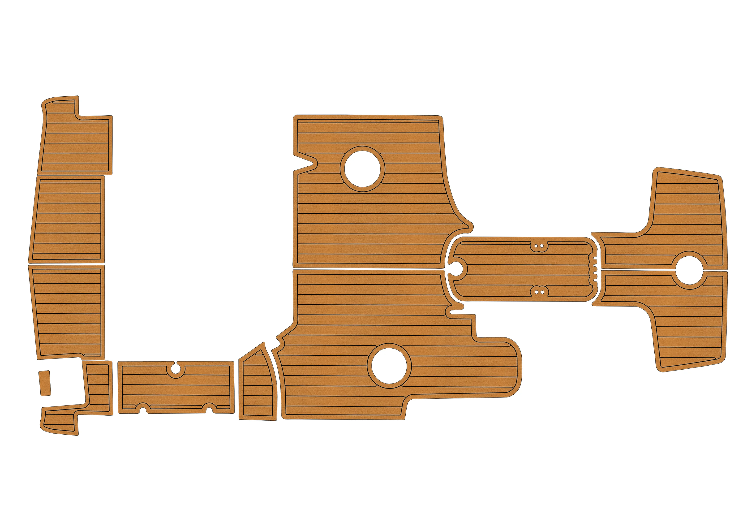 Eva foam Fuax teak seadek marine floor For 2015-2019 Starcraft SCX 230 OB Cockpit Swim platform 1/4