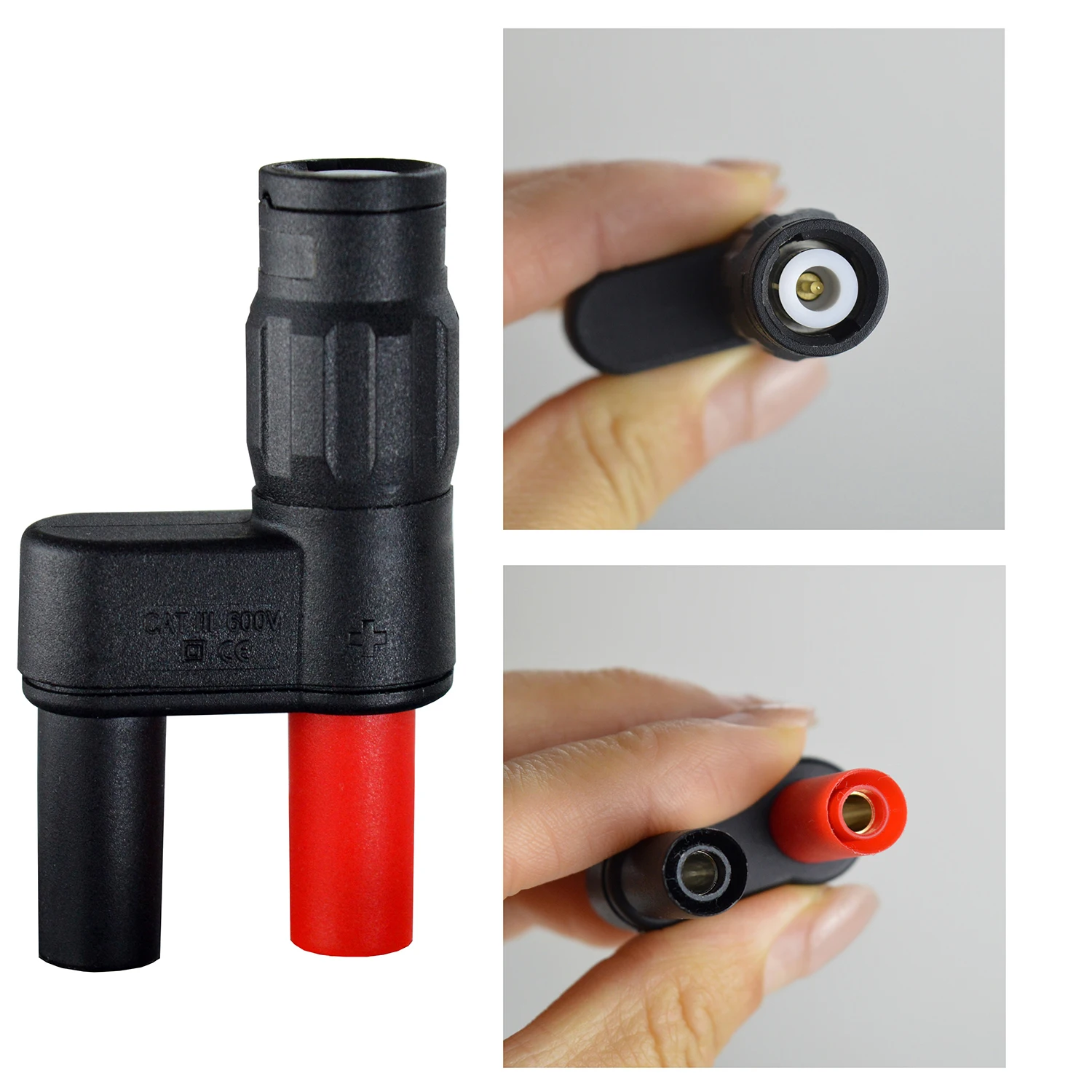 ZIBOO PM9081 Dual Banana Plug to BNC Adapter (Male and Female connectors)