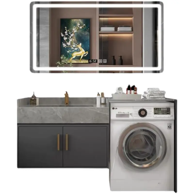 

Стиральная машина, встроенный шкаф, шкаф для ванной комнаты, свет, роскошный шкаф для ванной комнаты, изготовление на заказ