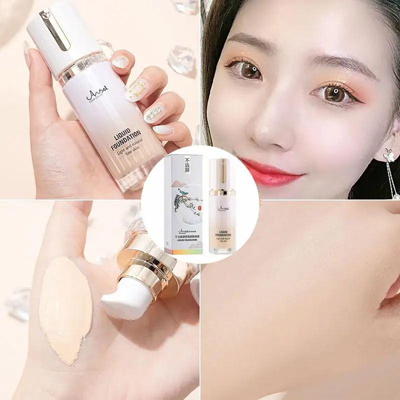 Foundation Full Coverage Waterproof Matte Full Coverage Foundation For Mature Skin Hydrating Makeup Base Foundation Long-Lasting