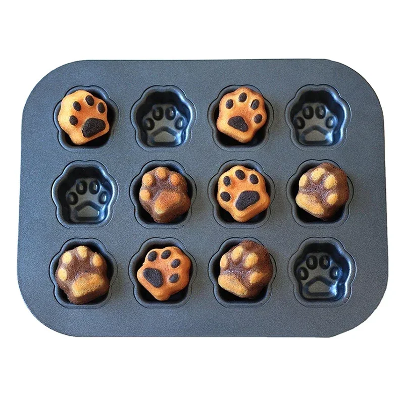 

Cute Cat Claw Baking Mold Non-Stick 3d Cat Mold Baking Madeline Fernan Snow Cake Baking Tray Molds Form Metal Kitchen Supplies