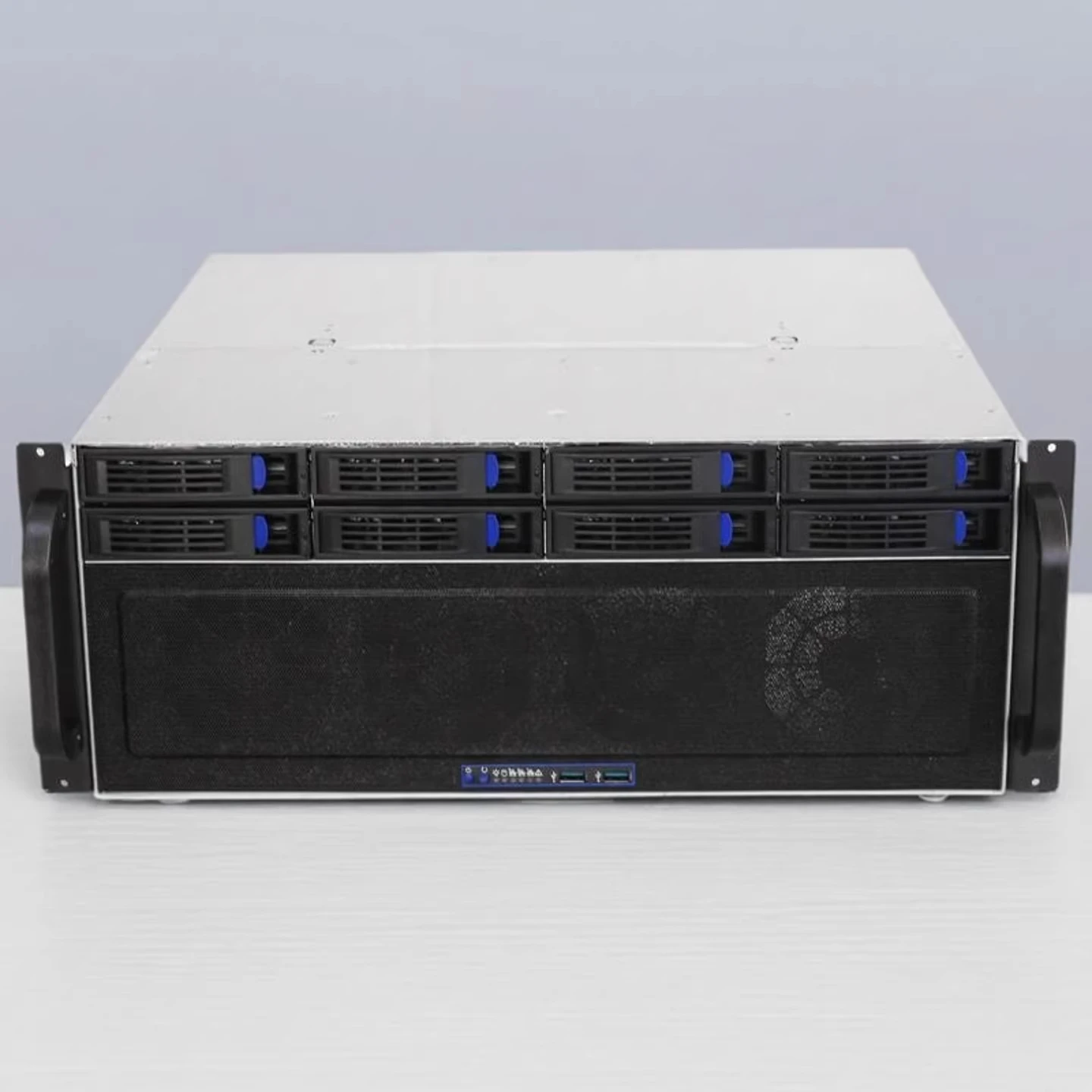 4U-R4408D Hot-swappable 8-disk Industrial Control Storage Server Short Chassis Workstation 40CM Dual Main Board