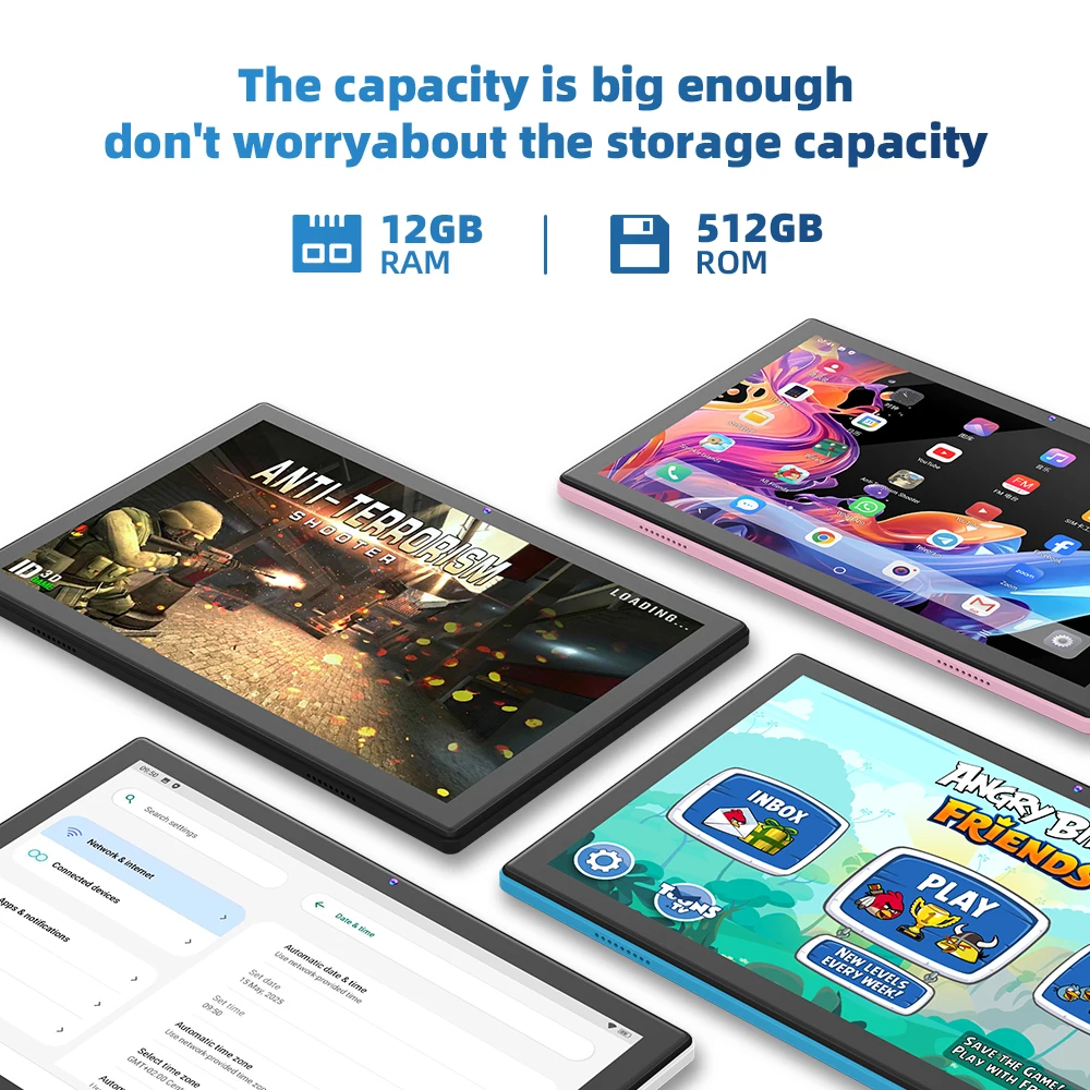 لوحة أعمال راقية 5G الإصدار العالمي 12GB + 512GB Android14 10 بوصة 5G SIM GPS WiFi بلوتوث Google Play الكمبيوتر اللوحي لشاومي