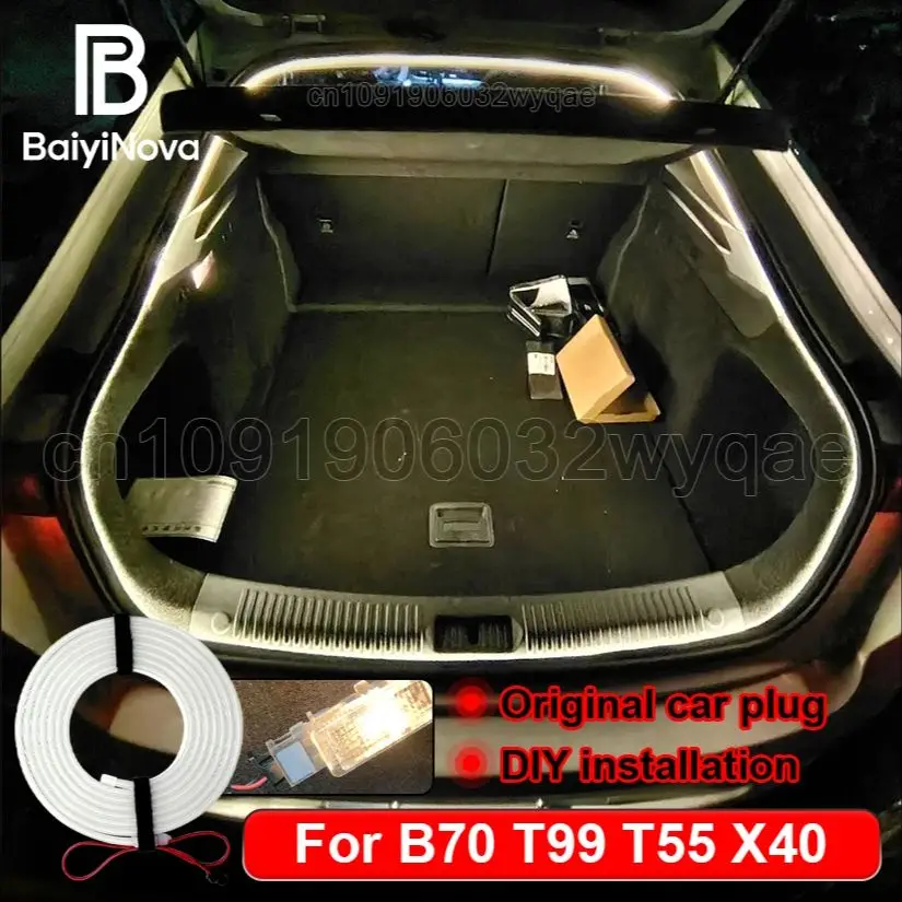 For Bestune B70 2021-2024 Trunk Light  Flexible LED Atmosphere Lamp Customized Tail Box Lighting Car Interior Decor Accessories