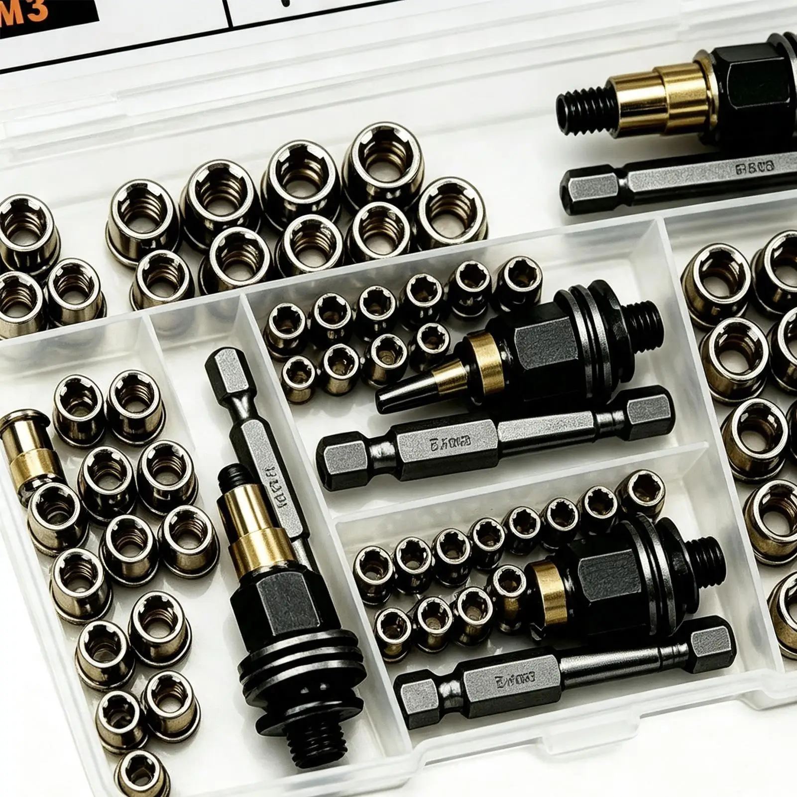 Threaded Rivet Tool Kit 60 Pieces Carbon Steel Automotive Repair Set Rivet Nut Combination Kit For Decoration Furniture