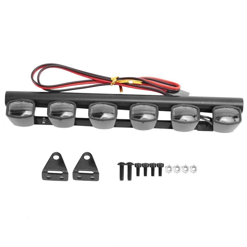 RC Car Light Bar Kit 6 LEDs Body Shell Roof Lights for 1/10 RC Crawler Car Truck Accessories