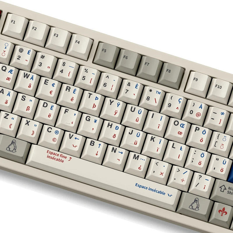 FBB أغطية المفاتيح النمط الفرنسي PBT لوحة المفاتيح الميكانيكية المخصصة Keycap MX مفاتيح الكمبيوتر المحمول سطح المكتب ملحقات مكتب الكمبيوتر