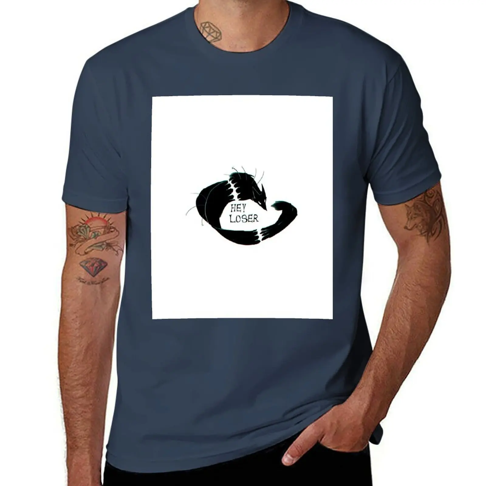 Hey Loser T-Shirt Fitness Training Breathable Tee