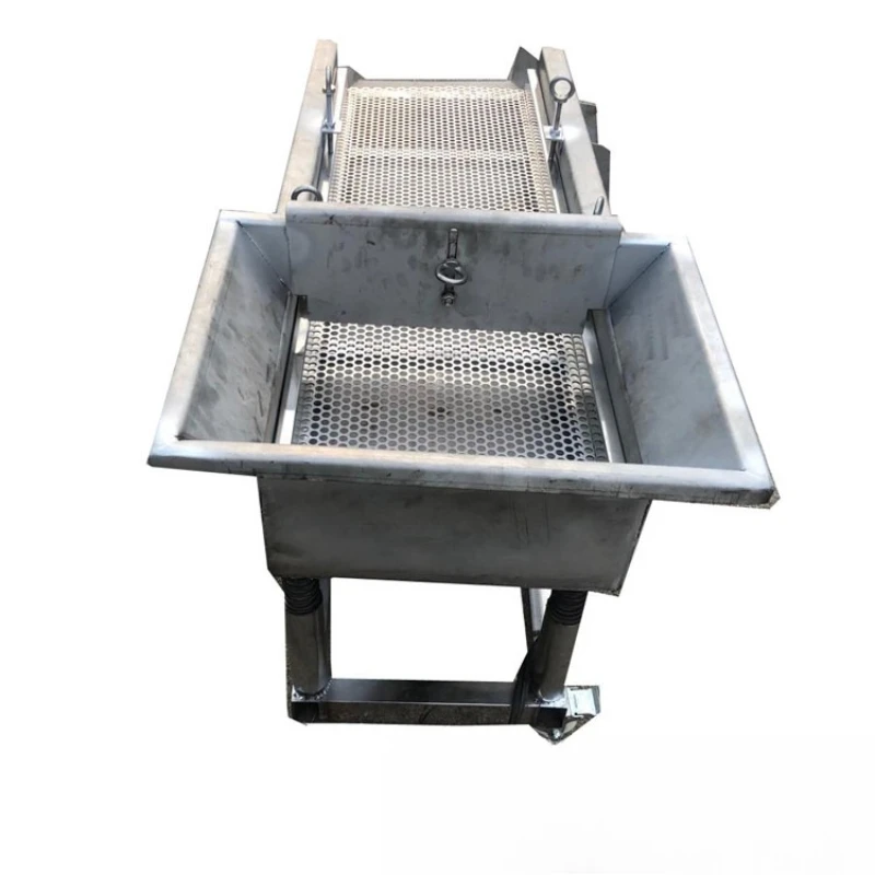 Small stainless steel electric linear vibrating screen, bean rice and wheat multi-layer material metal