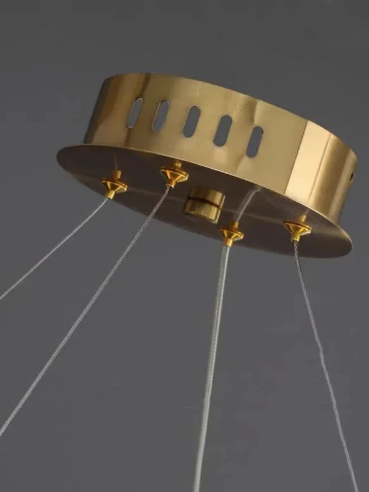 Luxury Gold Glass Pendant Light for Living Room Dining Room Bedroom Adjustable High Chandelier LED Home Decor Lighting Fixture