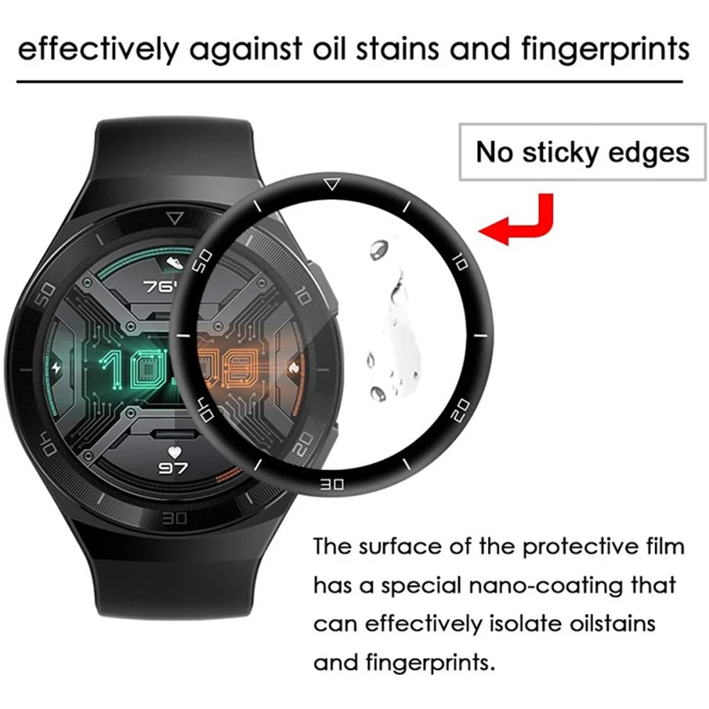 Ultra-thin Premium Screen Protector Film for Huawei Watch GT 2e Touch Sensitive Clear Composite Protector Film For Huawei GT 2e