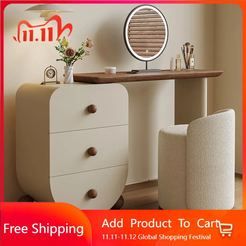 

Study Luxury Mirror Vanity Table Trendy Modern With Drawers Vanity Table Makeup Storage European Comfortable Trendy Furniture